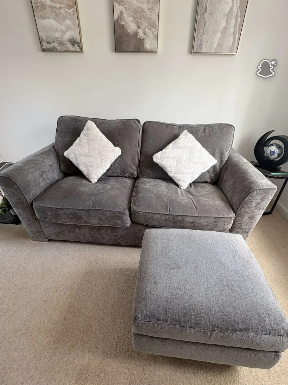 Immaculate condition Nick Scali 3 seater sofabed with footstool