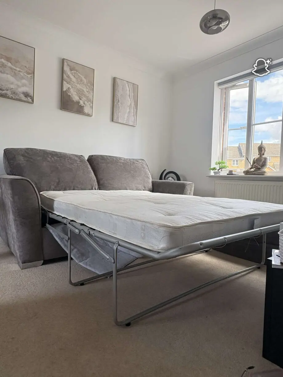 Immaculate condition Nick Scali 3 seater sofabed with footstool