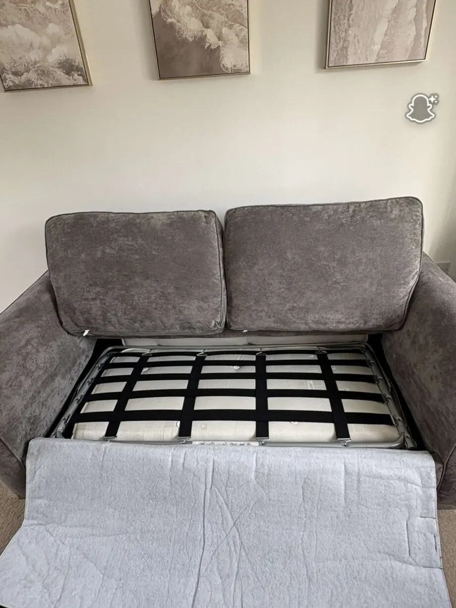 Immaculate condition Nick Scali 3 seater sofabed with footstool
