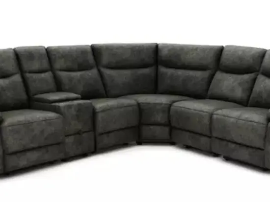 DFS grey corner sofa with 2 recliners