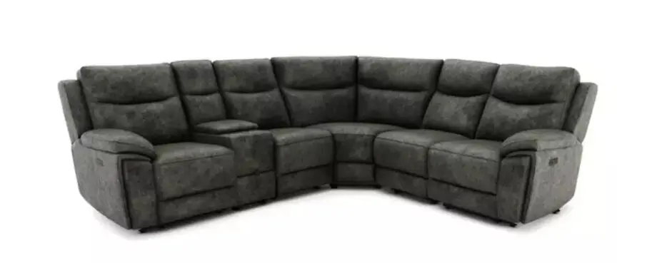 DFS grey corner sofa with 2 recliners