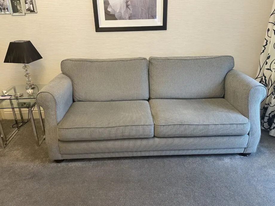 Laura Ashley Grey Sofa & Snuggle Chair