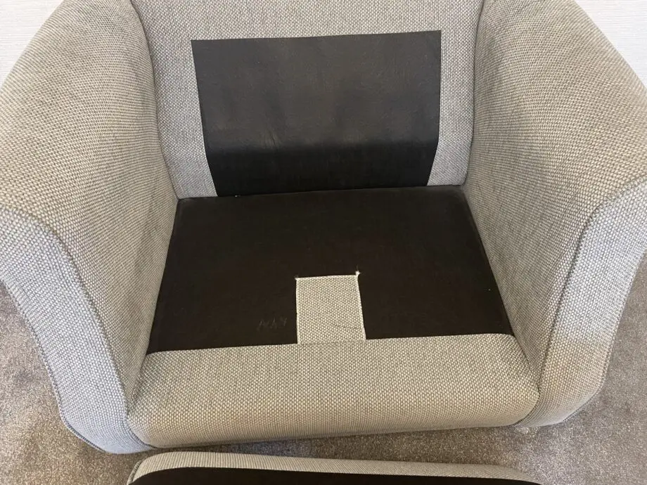 Laura Ashley Grey Sofa & Snuggle Chair