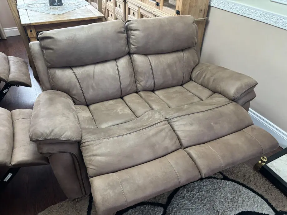 3/2/1 soft suede type leather reclining suite