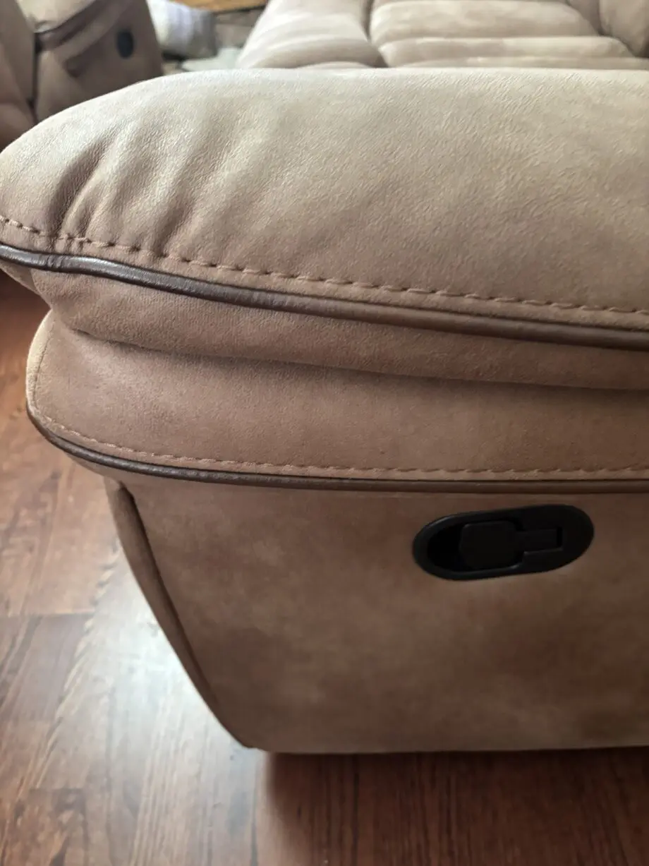 3/2/1 soft suede type leather reclining suite