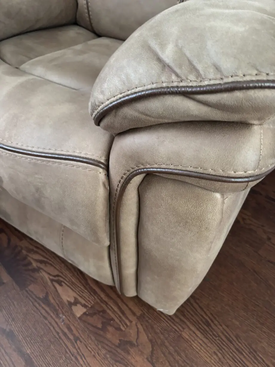 3/2/1 soft suede type leather reclining suite