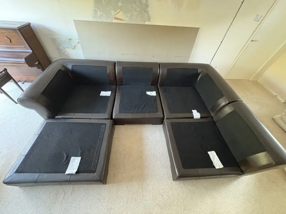 DFS Hemingway Modular Sofa. Brown leather.