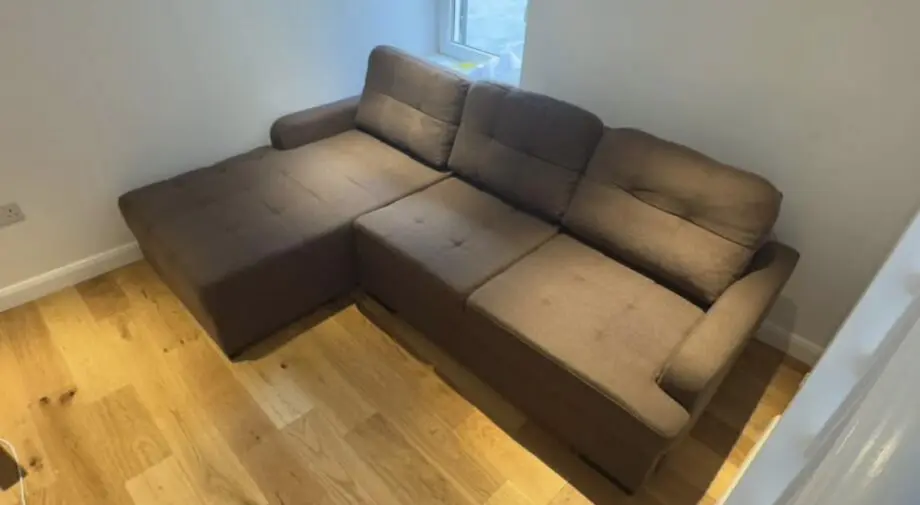 Bespoke Brown Corner Sofa Bed
