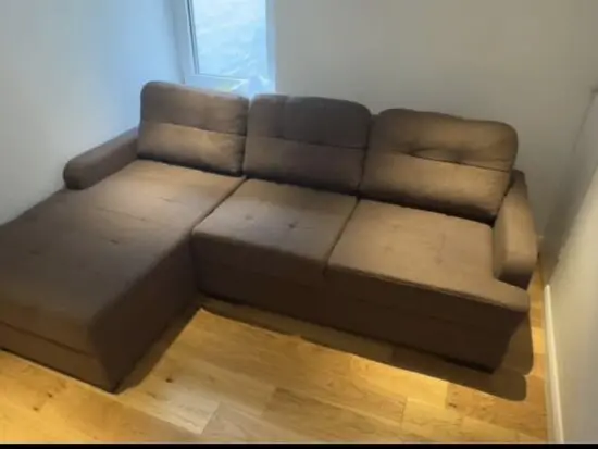 Bespoke Brown Corner Sofa Bed