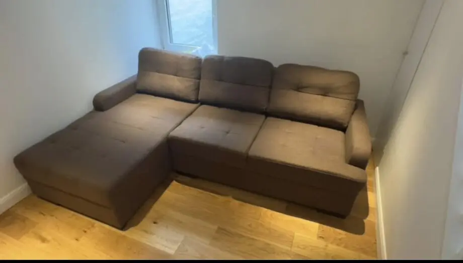 Bespoke Brown Corner Sofa Bed