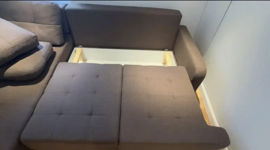 Bespoke Brown Corner Sofa Bed