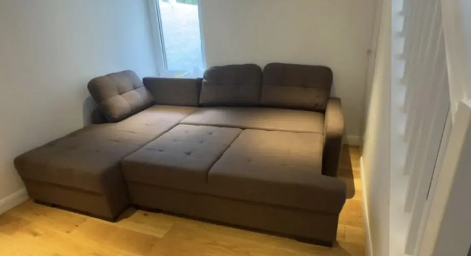 Bespoke Brown Corner Sofa Bed