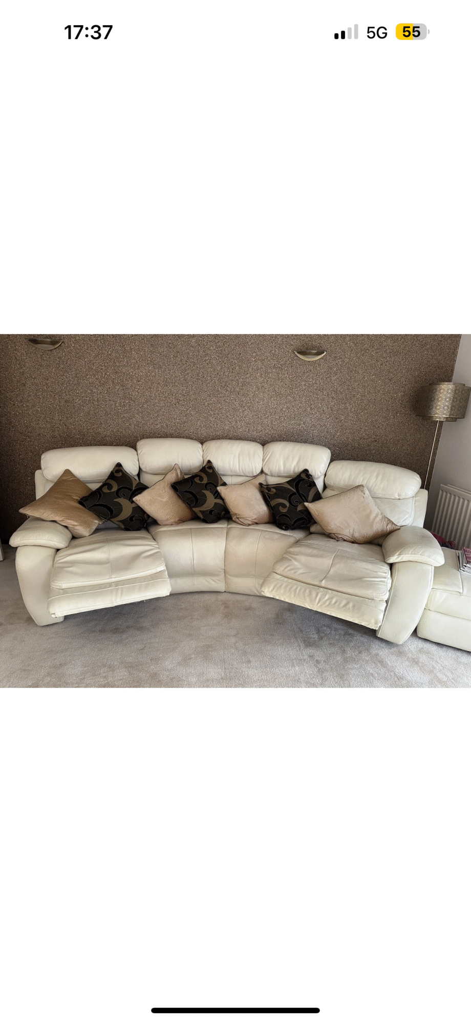 Curve reclining dfs sofa