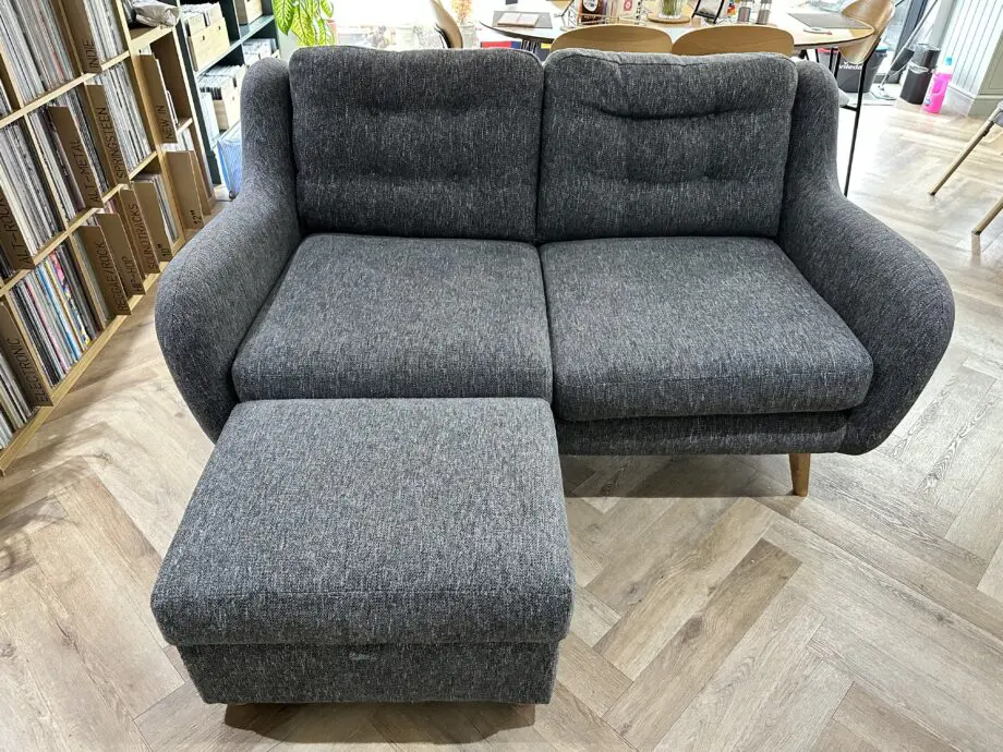 French Connection Camden 2 Seater Sofa and Storage Footstool