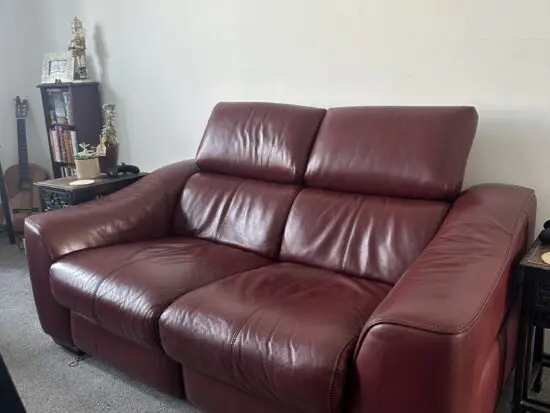 RECLINER Oxblood Red Sofa