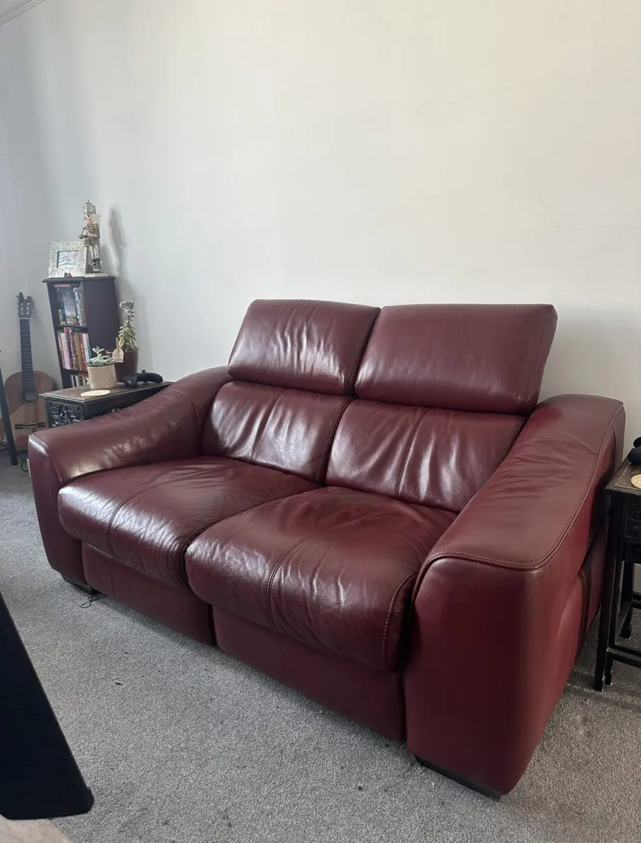 RECLINER Oxblood Red Sofa