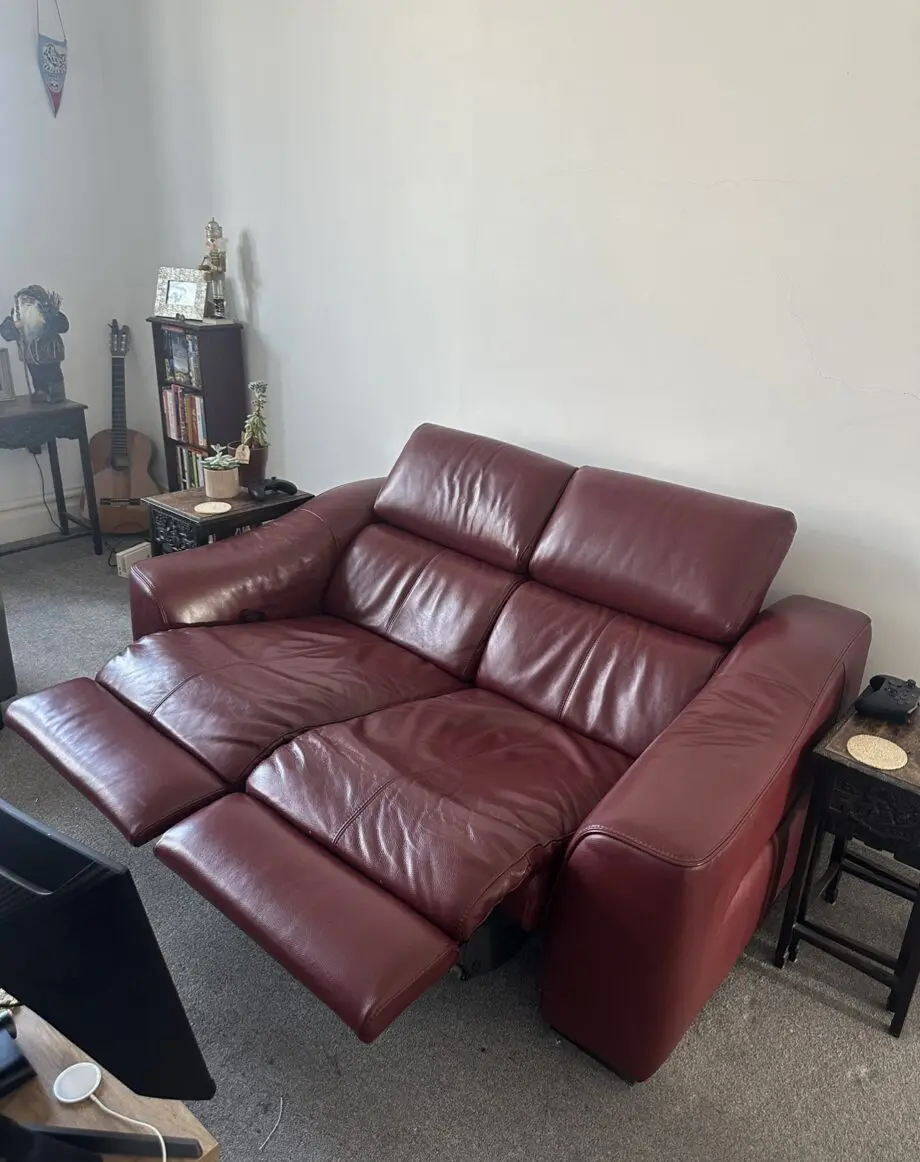 RECLINER Oxblood Red Sofa