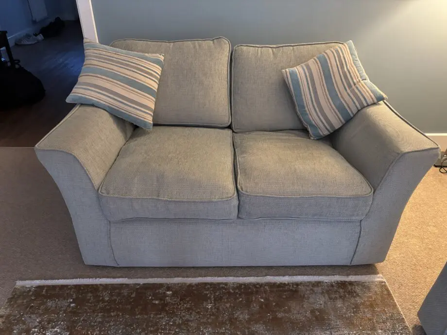 Sofa Workshop - suite of 2 and 3 seater sofas in duck egg green