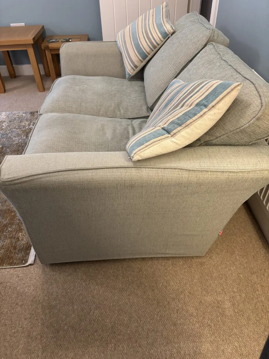 Sofa Workshop - suite of 2 and 3 seater sofas in duck egg green