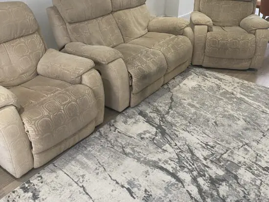 DFS Beige Electric Recliner Sofa Set