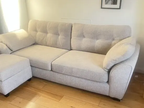 DFS Winson 4 Seater Sofa and footstool in Sand