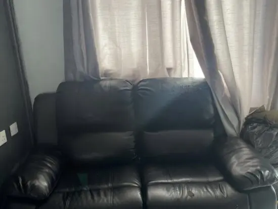 Black 2 Seater Recliner