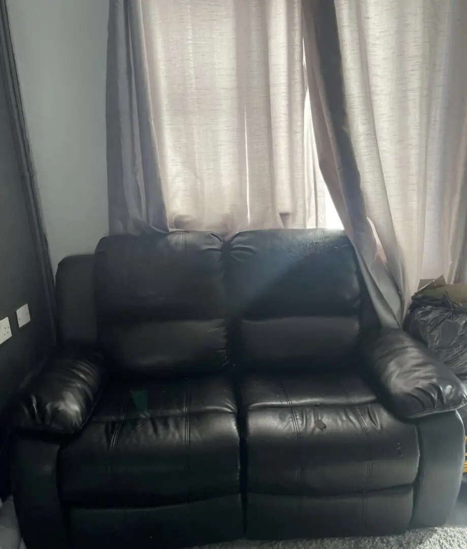 Black 2 Seater Recliner