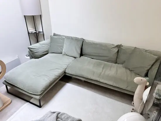 Made.com Malini sofa, Sage green velvet