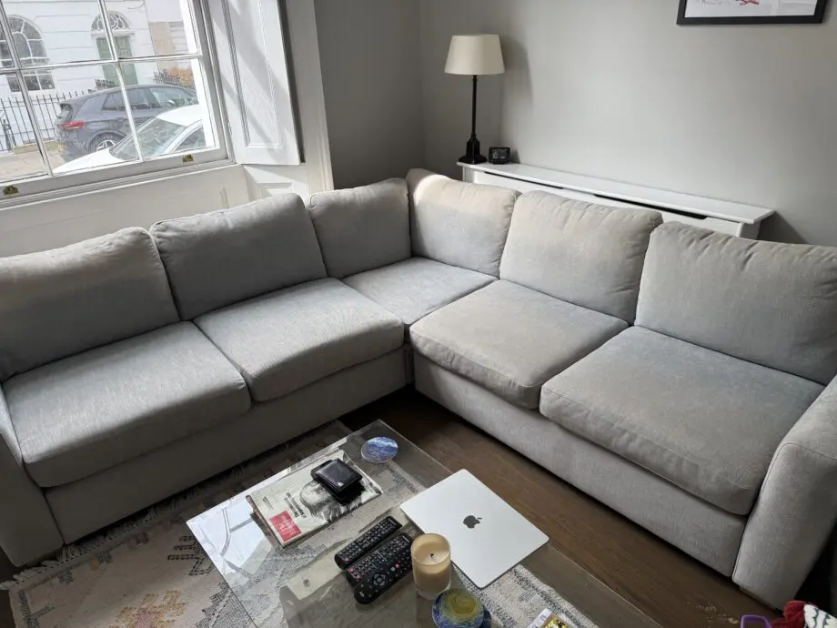 John Lewis Grey 6 Seater Corner Sofa - V Good Condition