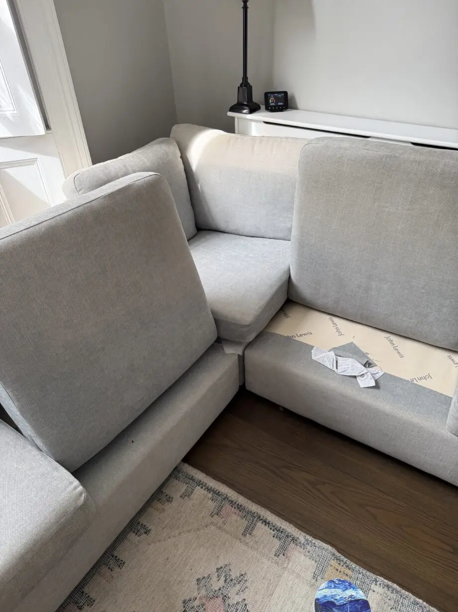 John Lewis Grey 6 Seater Corner Sofa - V Good Condition