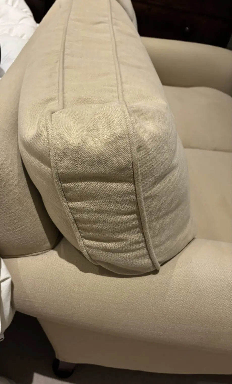 Highly Sprung cream/light beige 2 seater sofa