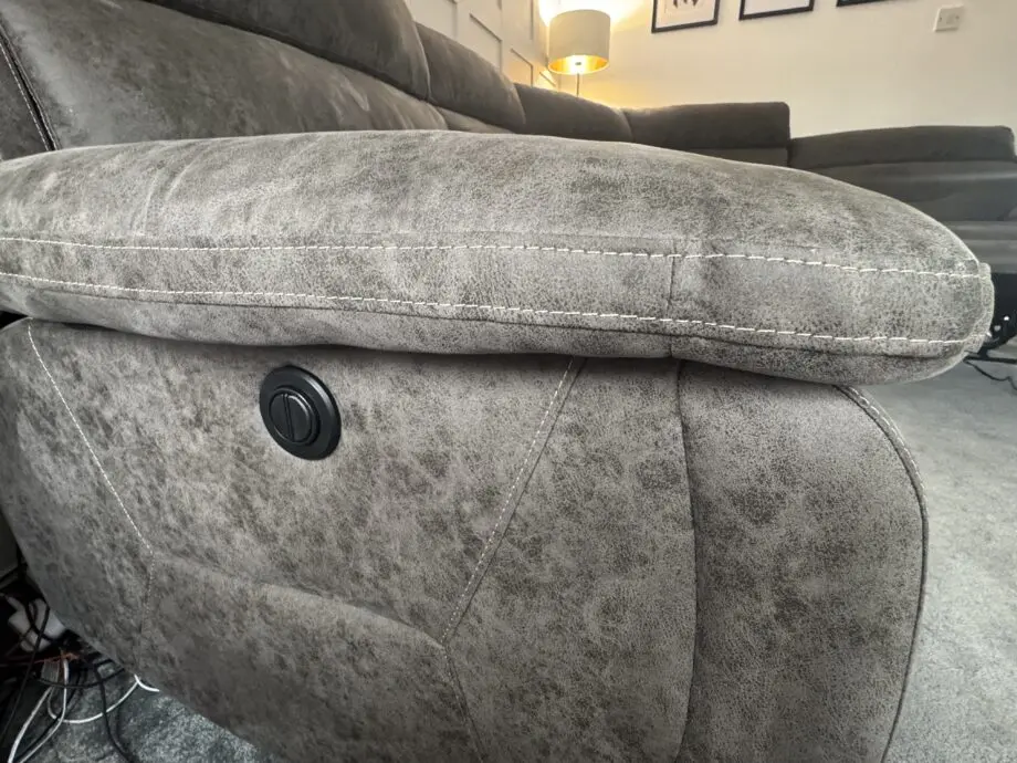 Grey SCS Alexander powered recliner corner sofa