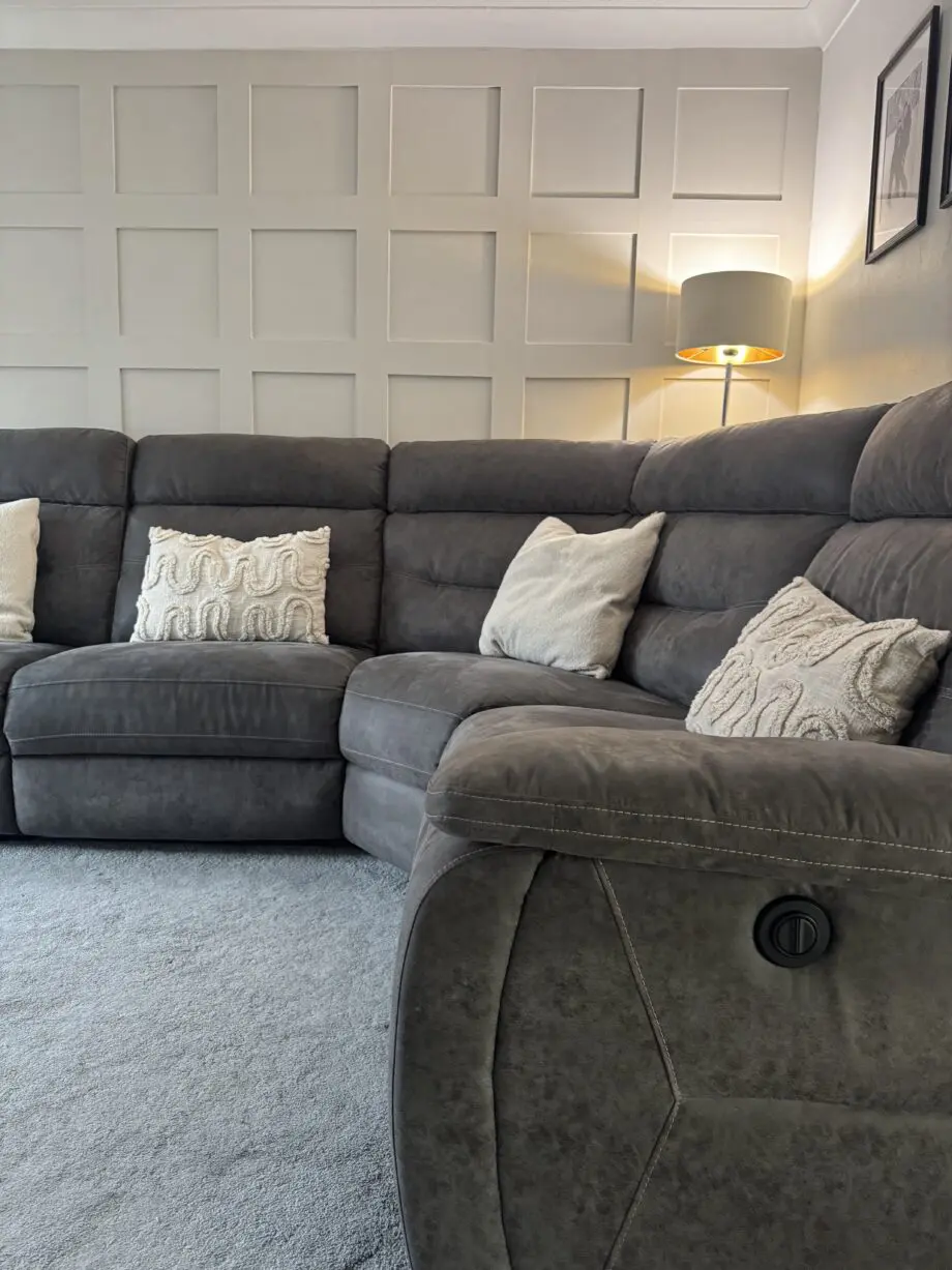 Grey SCS Alexander powered recliner corner sofa