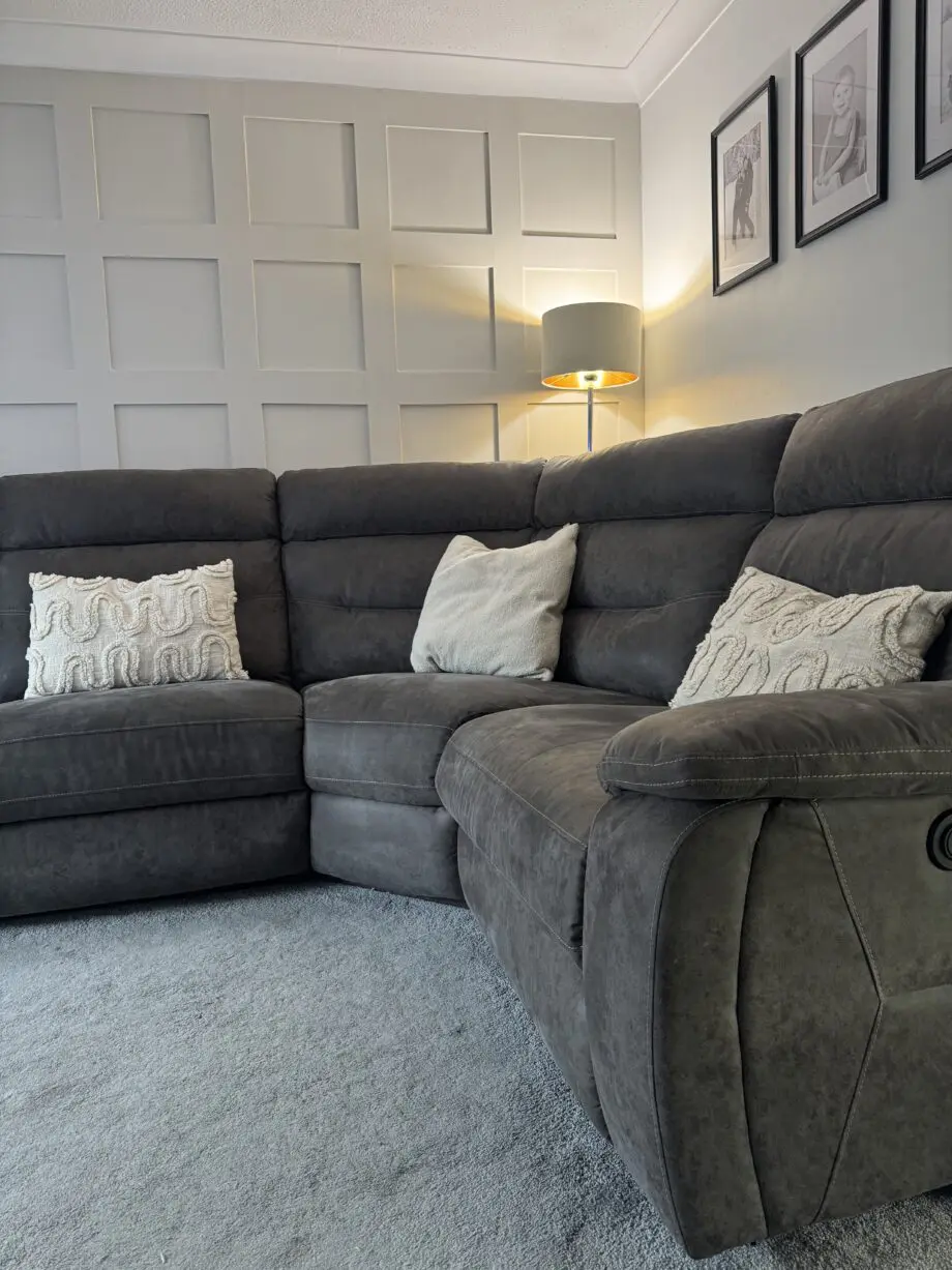 Grey SCS Alexander powered recliner corner sofa
