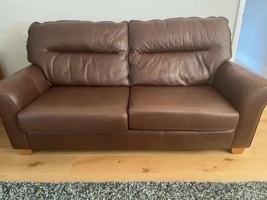 G Plan Brown Leather Sofa