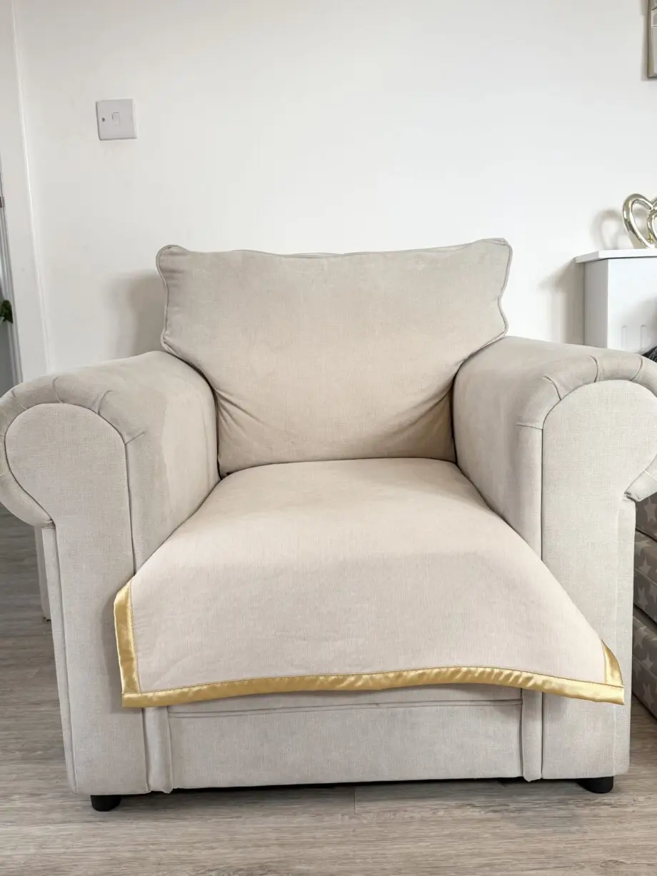 Fabric Cream 3 + 2 + 1 Seater Sofa Set With High Back
