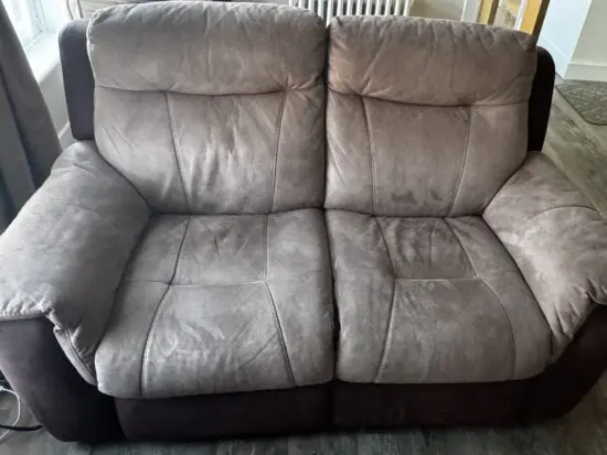 DFS electric suede recliner