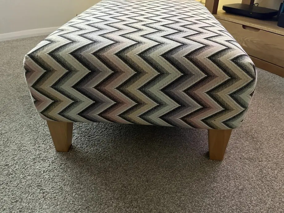 DFS Green sofas and footstool
