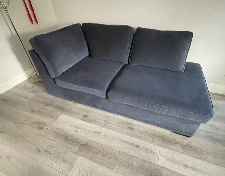 DFS Dark Blue Orka Corner Sofa Bed