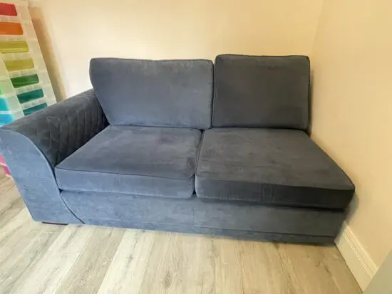 DFS Dark Blue Orka Corner Sofa Bed