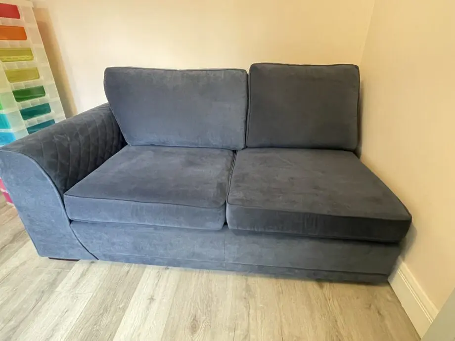 DFS Dark Blue Orka Corner Sofa Bed
