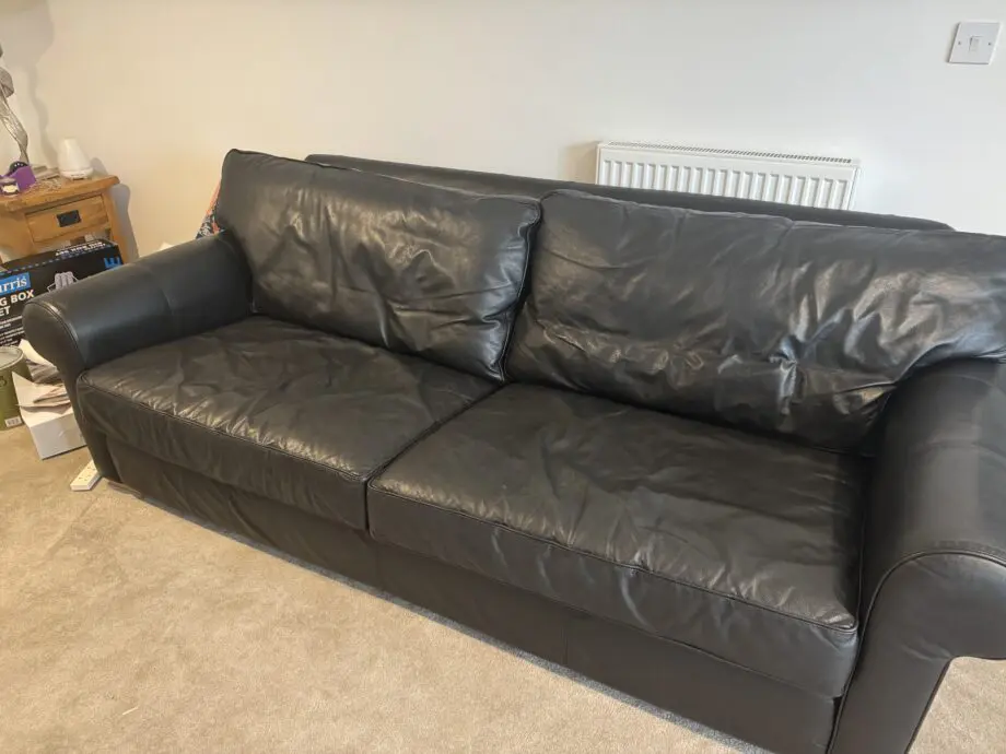 Black Leather Multiyork Large sofa