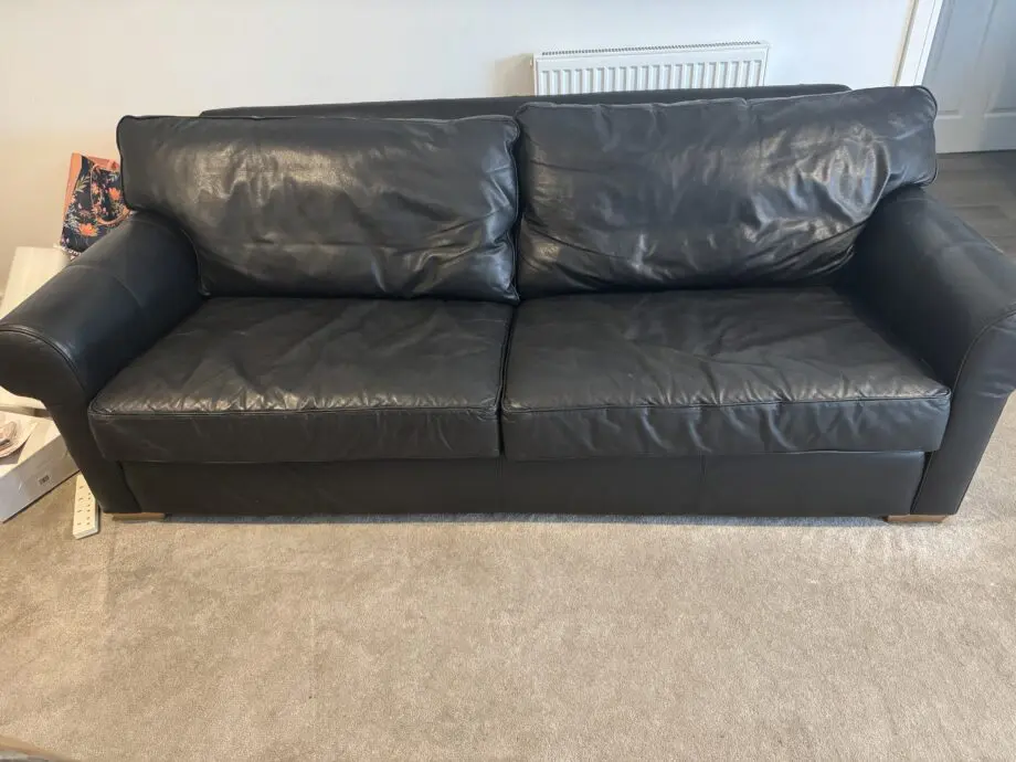 Black Leather Multiyork Large sofa