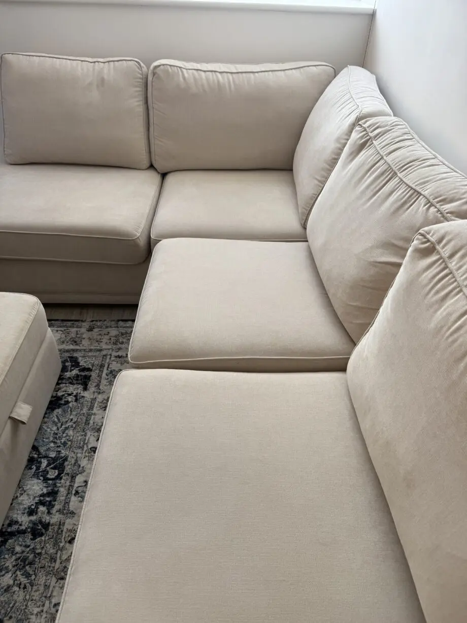 DFS Cream Right Hand Facing Arm Open End Corner Sofa