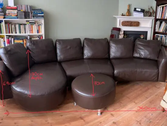 Beautiful leather corner sofa