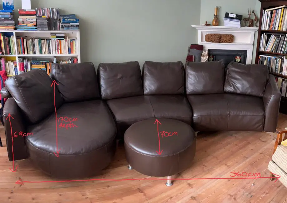 Beautiful leather corner sofa