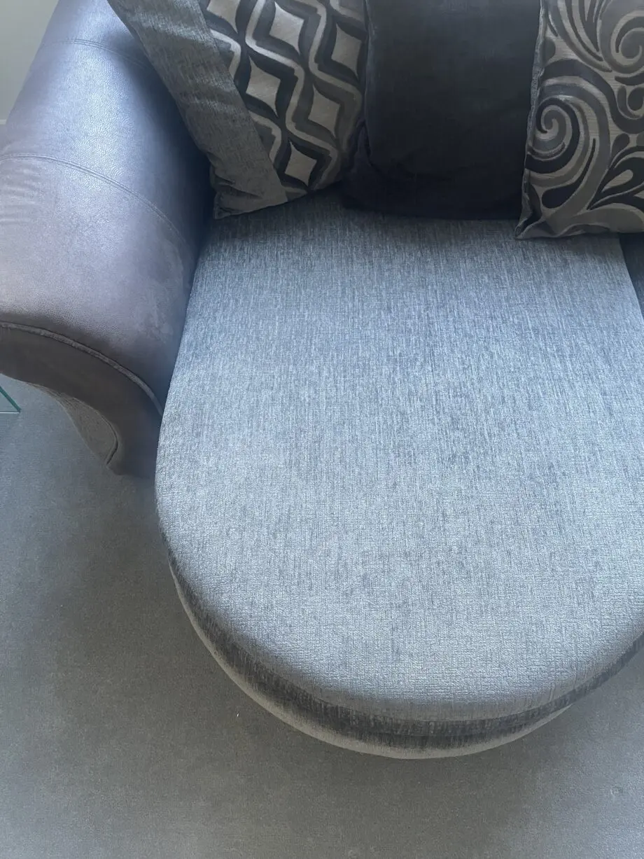 Furniture Village grey and black chaise 3 seater sofa