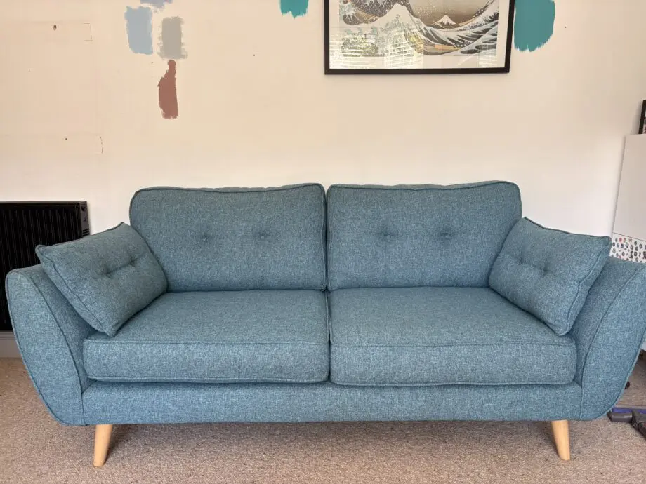 DFS French Connection Zinc range sofas 3 and 4 seater Grey and Teal