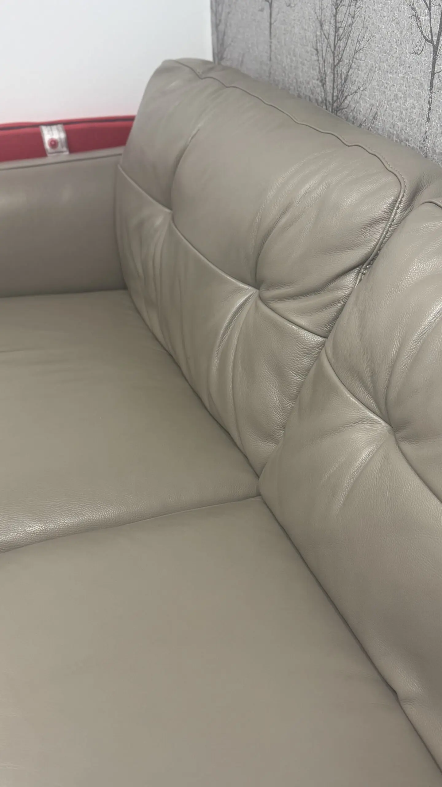 Beige/Taupe Leather sofa set (DFS)