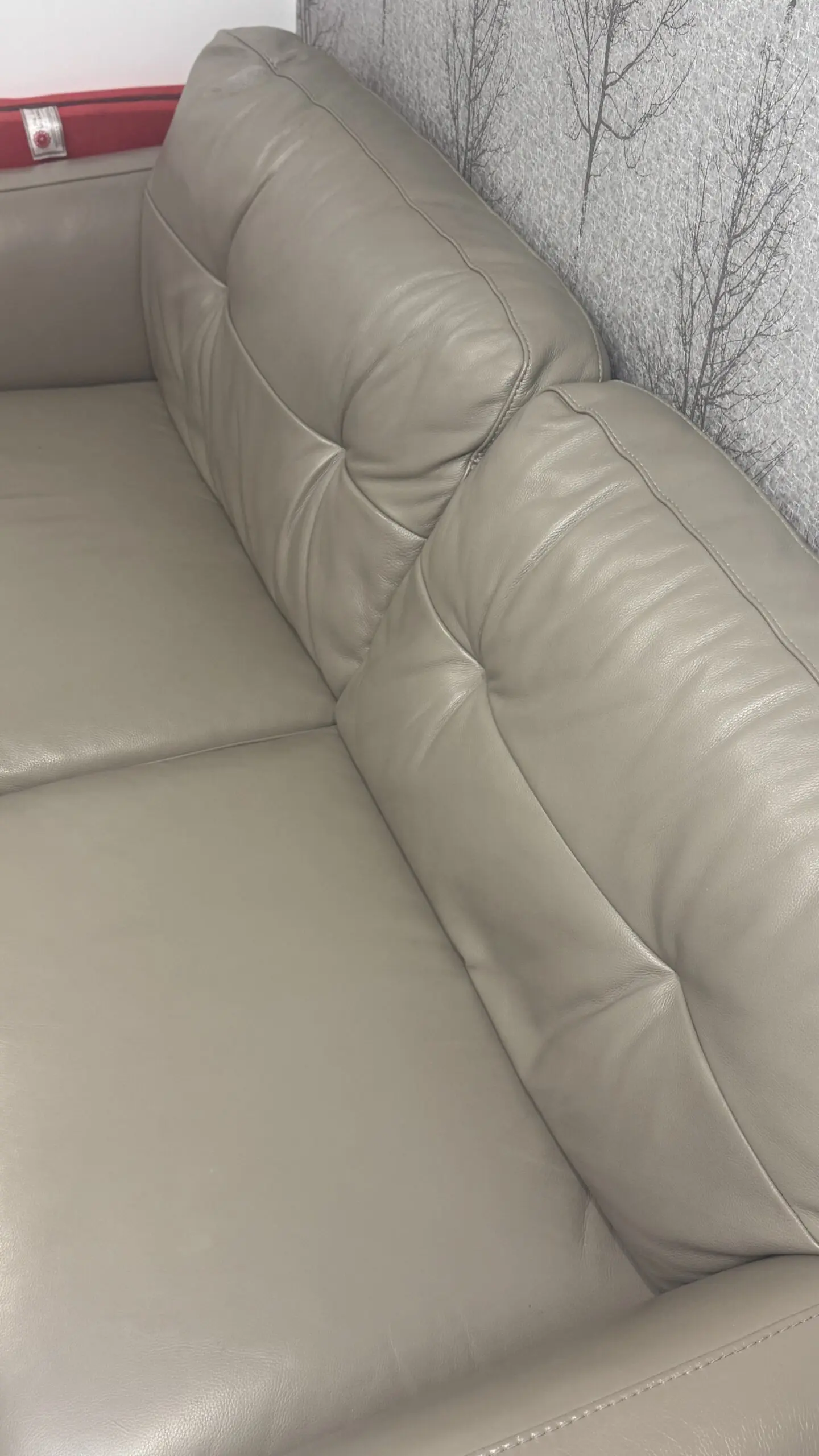 Beige/Taupe Leather sofa set (DFS)